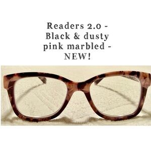 Reading eye glasses - 2.0 - New! CE brand - black & dusty pink frames. Perfect